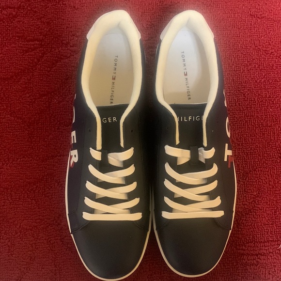 Tommy Hilfiger Blue Leather Sneakers - Picture 3 of 3